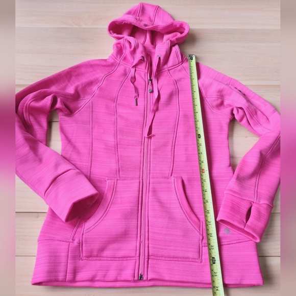90 Degrees Florescent Pink Zip-Up Hoodie - Picture 4 of 8